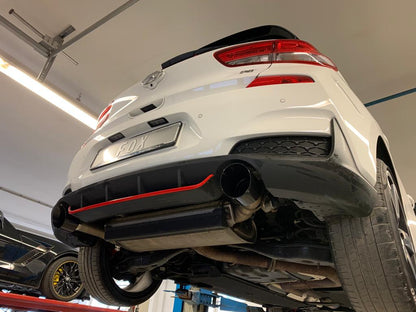 FOX Hyundai i30N Performance + Fastback Endrohre passend auf den originalen Endschalldämpfer - 1x114 Typ 25 rechts/links schwarz