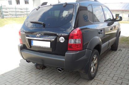 FOX Hyundai Tucson 2,0l - JM Endschalldämpfer quer Ausgang rechts/links - 115x85 Typ 32 rechts/links