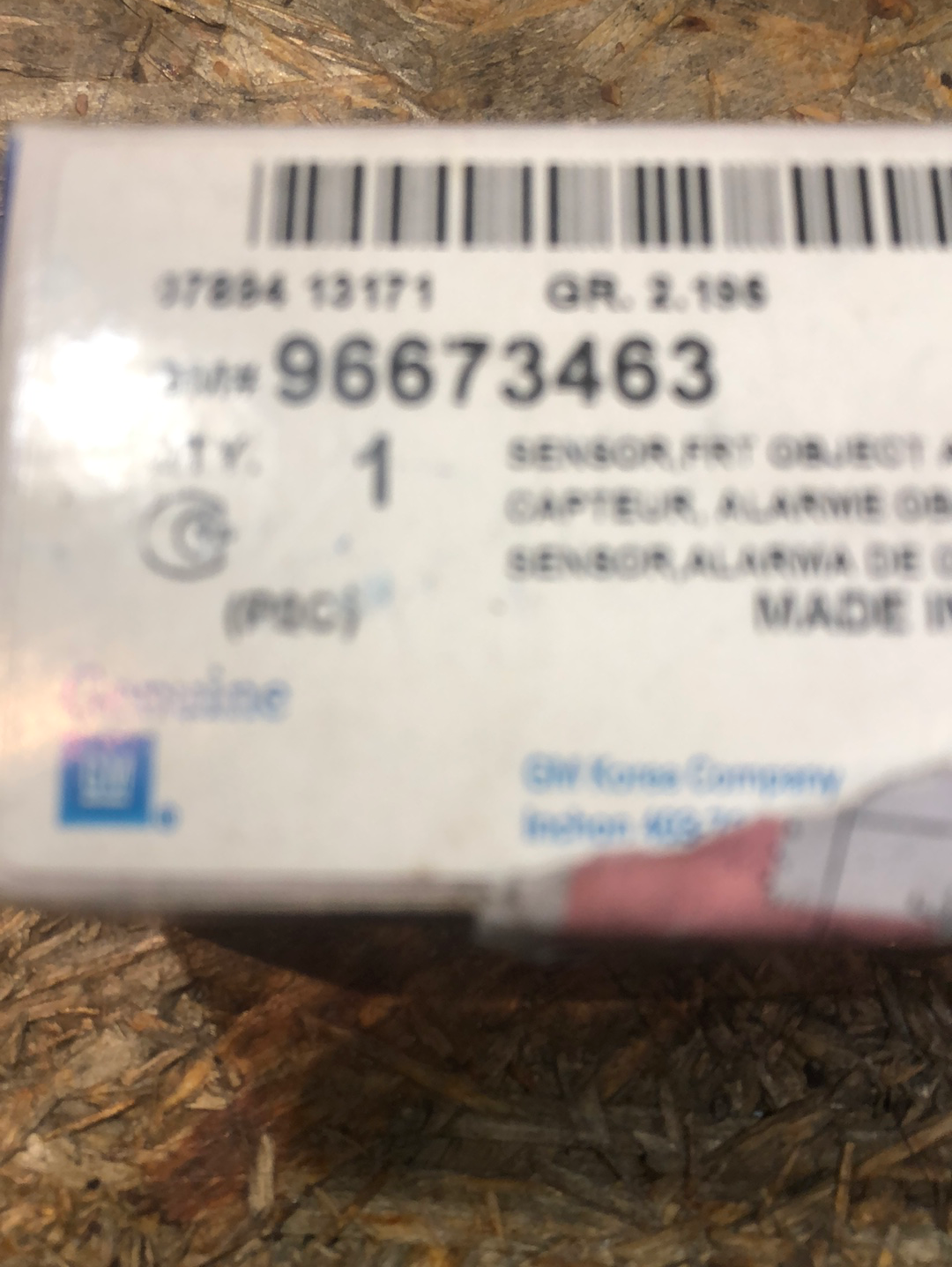 Original GM Chevrolet Captiva Einparksensor Neu