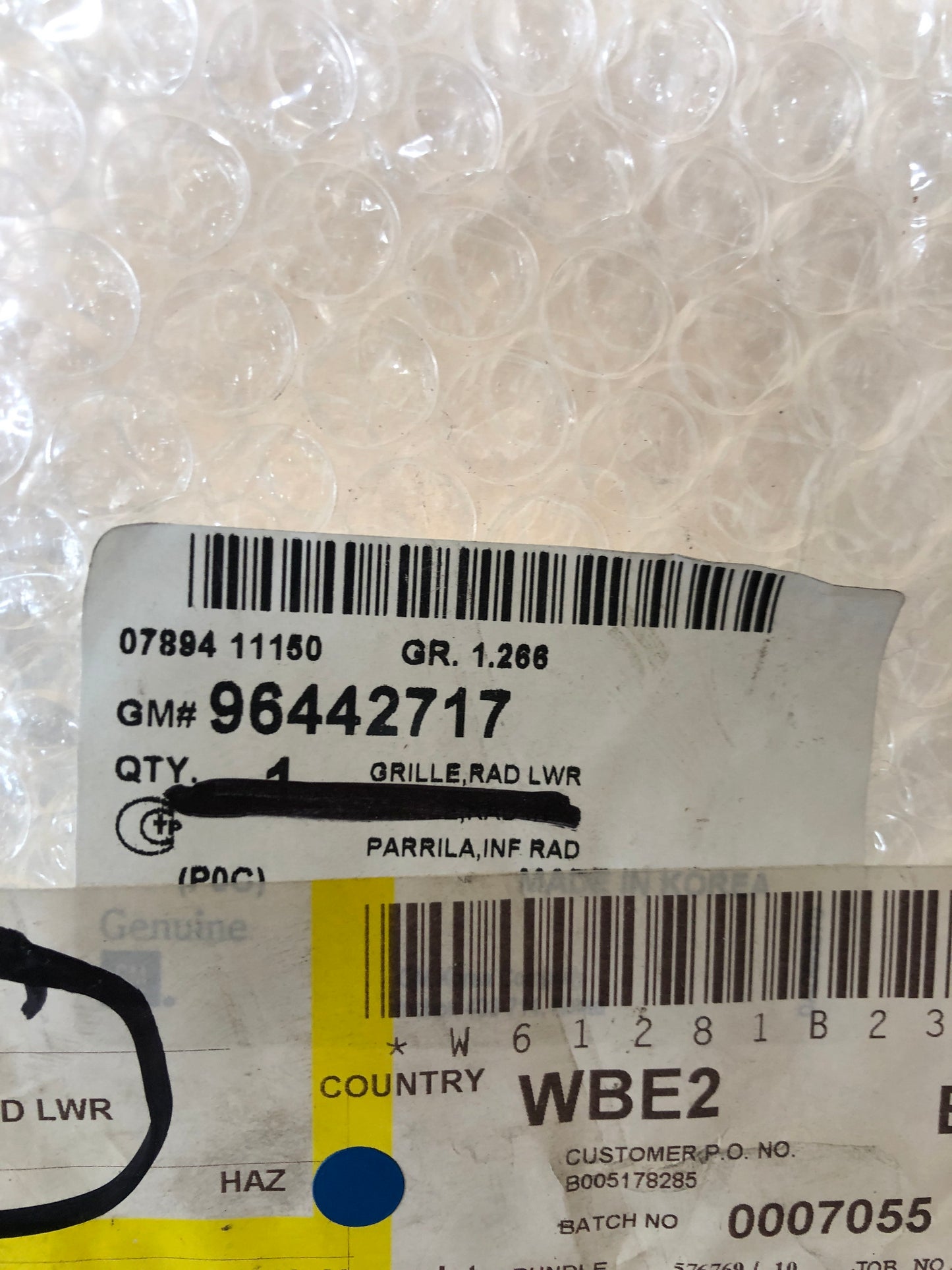 Original GM Chevrolet Captiva Kühlergrill Neu