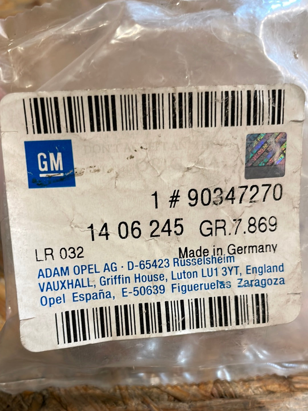 Original GM Opel Vectra A Halter Stoßfänger hinten rechts Neu