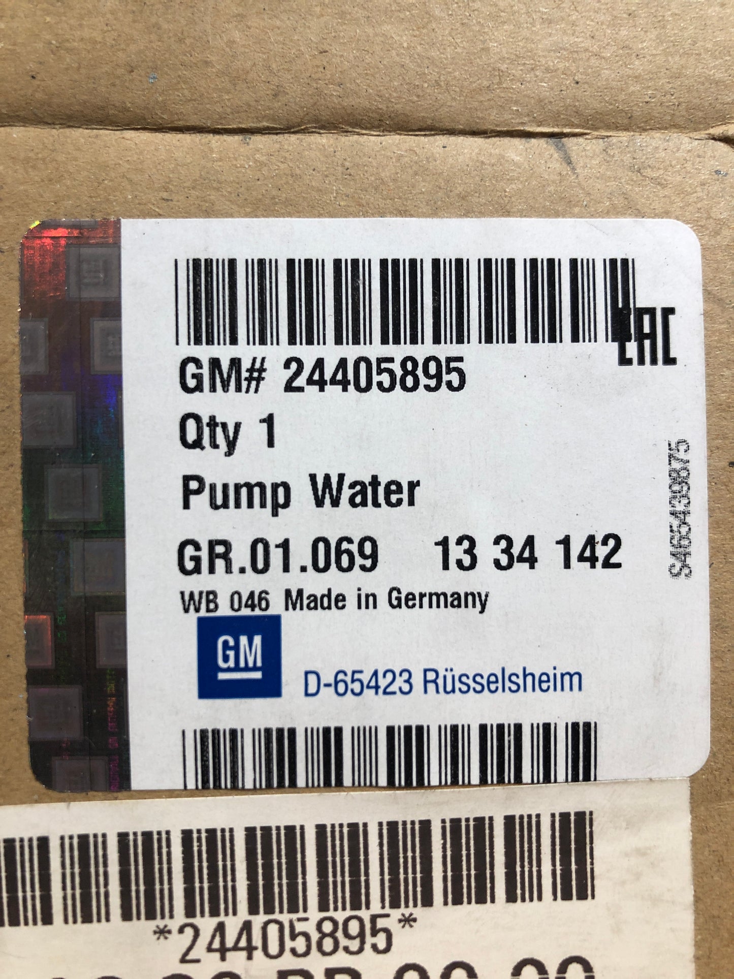 Original GM Opel Astra H 1.6 Vectra C 1.6, 1,8 Chevrolet Cruze Bj 08-18 Wasserpumpe Neu