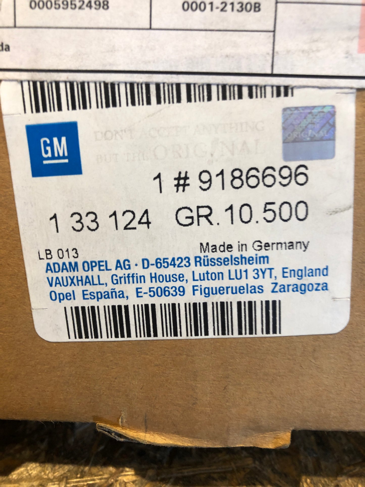 Original GM Opel Combo C Türschloss Schiebetür hinten rechts Neu
