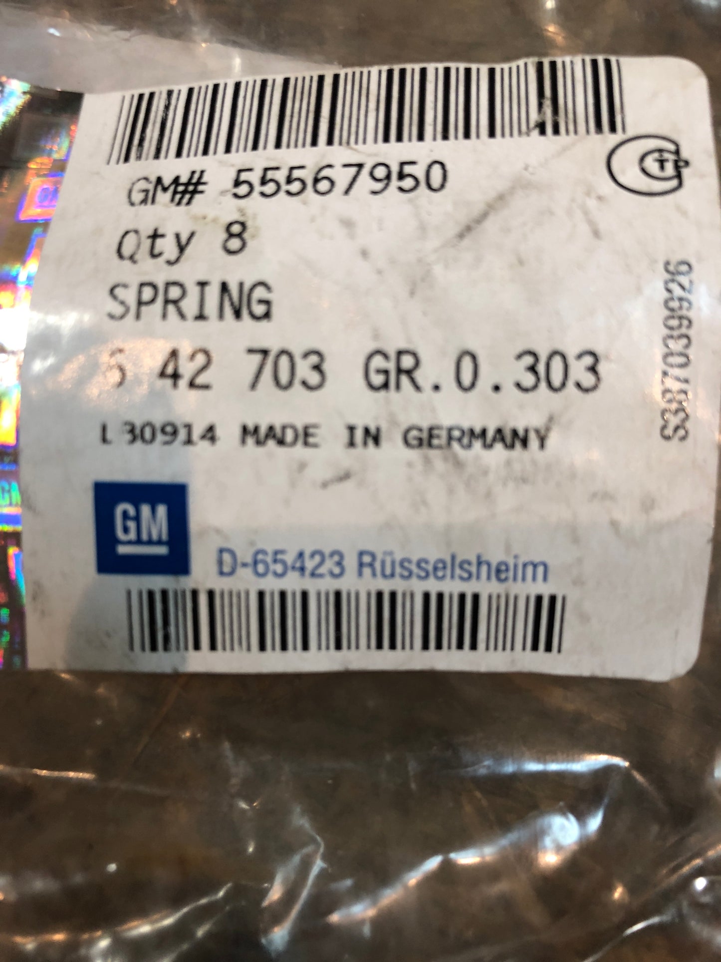 Original GM Opel Meriva A Ventilfeder 6Stk Neu