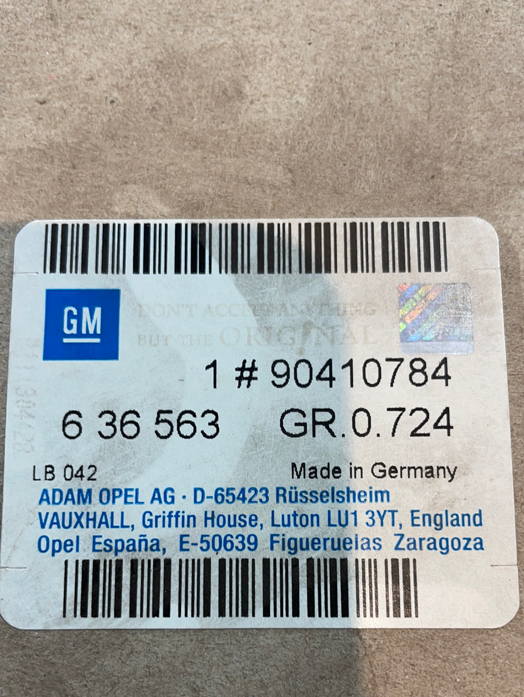 Original GM Opel Ascona C 1,6D Vectra A 1,7D Kadett E 1,6D/1,7D Astra F 1,7D Zahnriemen Neu