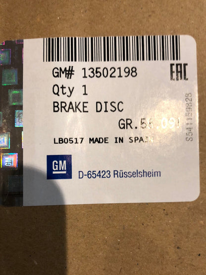 Original GM Opel Insignia A Bremsscheiben (2 Stk.) Bremsbeläge (4 Stk.) 16Zoll hinten Neu