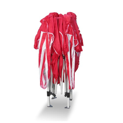 Gartenpavillon Sylt I, Falt-Pavillon, 3 x 3 m, rot, Material Oxford 200D, Metallgestänge, inkl. Tasche