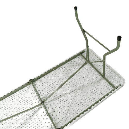 Klapptisch, Falttisch, Gartentisch, Tapeziertisch, Campingtisch, faltbarer Tisch, Markttisch, Flohmarkttisch, Koffertisch 183 x 75 x 74 cm,  Farbton Creme-hell mit Tragegriff