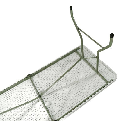 Klapptisch, Falttisch, Gartentisch, Tapeziertisch, Campingtisch, faltbarer Tisch, Markttisch, Flohmarkttisch, Koffertisch 183 x 75 x 74 cm,  Farbton Creme-hell mit Tragegriff