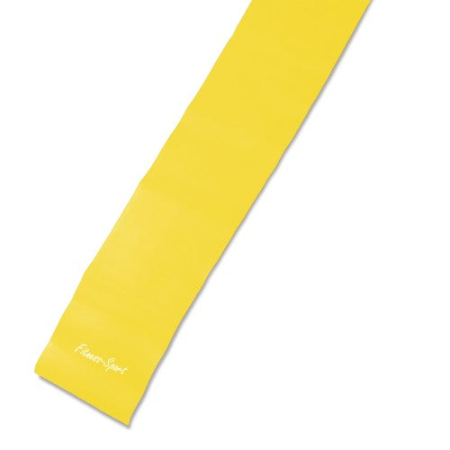 Gymnastikband, Fitness-Sport, Fitnessband 250cm x 15cm, gelb Training Stufe leicht 0,25mm Stärke aus Naturkautschuk