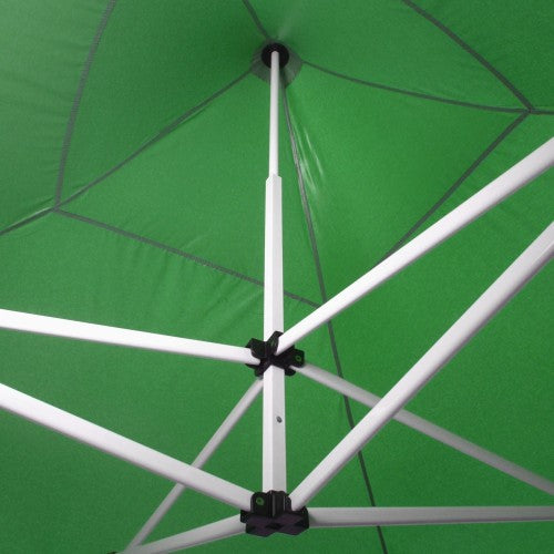 Falt-Pavillon, 3 x 3 m,grün, Profi Ausführung, Material Oxford 420 D, wasserdicht, 2 Seitenwände, Befestigung Seitenwände mit Reißverschluß - Neue Version 2020