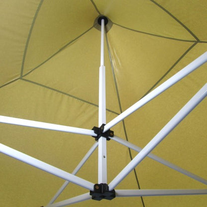 Falt-Pavillon, 3 x 3 m, beige,  Profi Ausführung, Material Oxford 420 D, wasserdicht, 2 Seitenwände, Befestigung Seitenwände mit Reißverschluß - Neue Version 2020