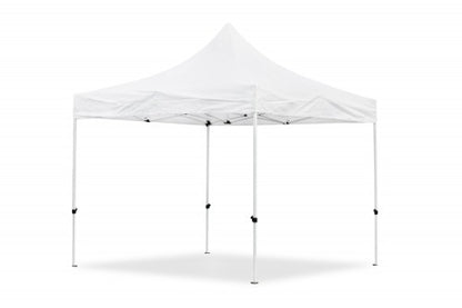 Falt-Pavillon, 3 x 3 m, weiss, Profi Ausführung, Material Oxford 420 D, wasserdicht, 4 Seitenwände Befestigung mit Reißverschluß - Neue Version 2020