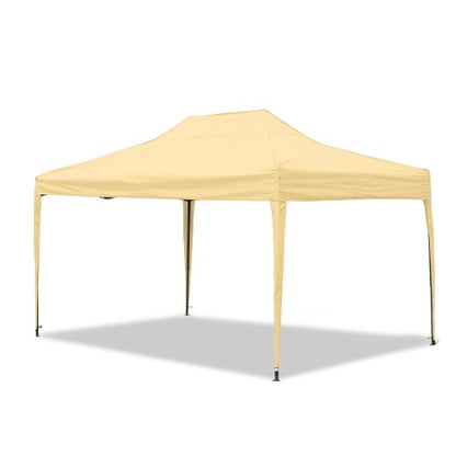 Gartenpavillon, wasserdicht, 3 x 4,5 m, Falt-Pavillon Mallorca, Material Oxford 420D innen beschichtet, beige