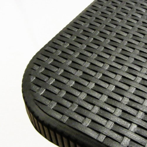 Klappbare Bank Rattan Optik Kunststoff 182 x 30 x 43 cm schwarz, Partybank Gartenbank,robust stabil bis 300 kg