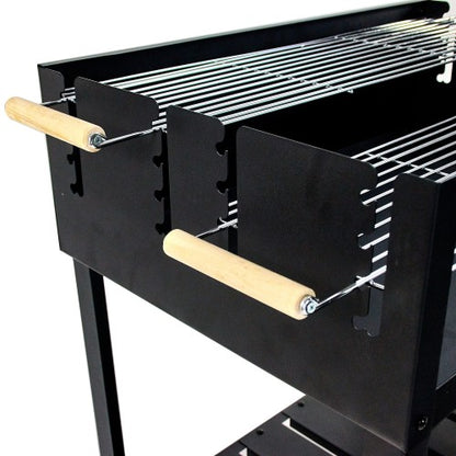Holzkohlegrill Grillwagen Grill Barbecue BBQ 114 x 57 x 89 cm XXL schwarz