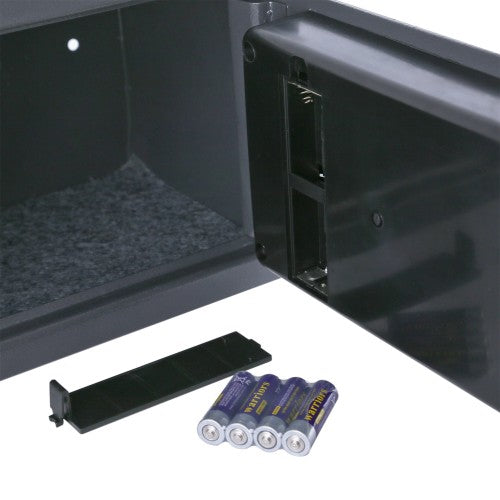 Safe Möbeltresor Tresor Wandtresor Wandsafe  Dokumententresor mit Elektonik- Zahlenschloss 31x20x20 cm LED Anzeige Stahlbolzen