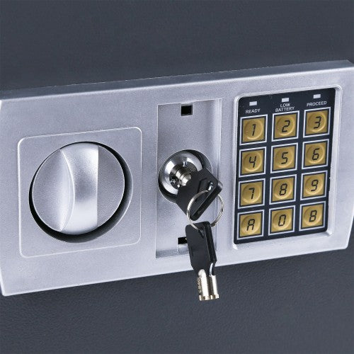 Safe Möbeltresor Tresor Wandtresor Wandsafe  Dokumententresor mit Elektonik- Zahlenschloss 31x20x20 cm LED Anzeige Stahlbolzen