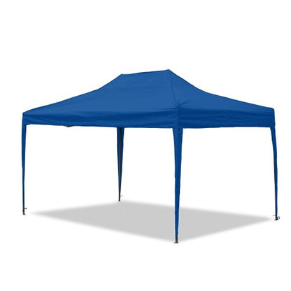 Gartenpavillon, wasserdicht, 3 x 4,5 m, Falt-Pavillon Mallorca, Material Oxford 420D innen beschichtet, blau