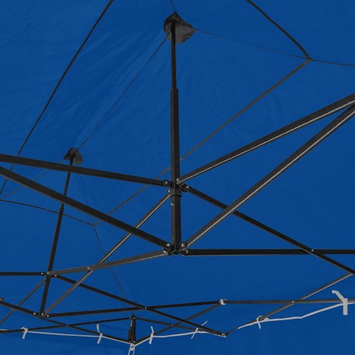 Gartenpavillon, wasserdicht, 3 x 4,5 m, Falt-Pavillon Mallorca, Material Oxford 420D innen beschichtet, blau