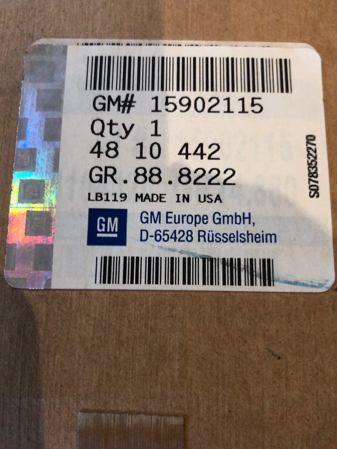 Original GM Opel GT Bezug Vordersitzkissen Leder Rot Neu