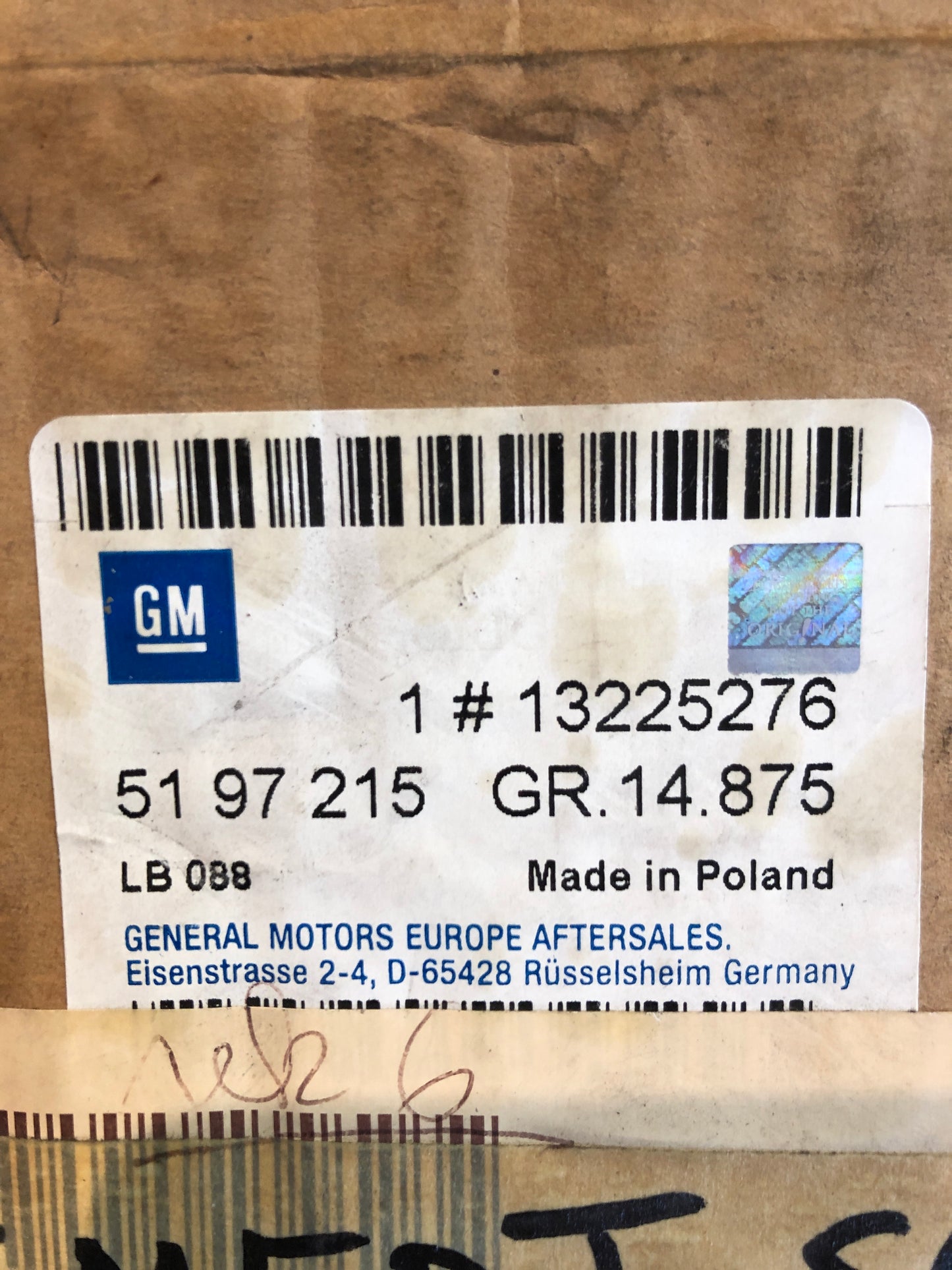Original GM Opel Corsa D Sicherheitsgurt vorne links Neu