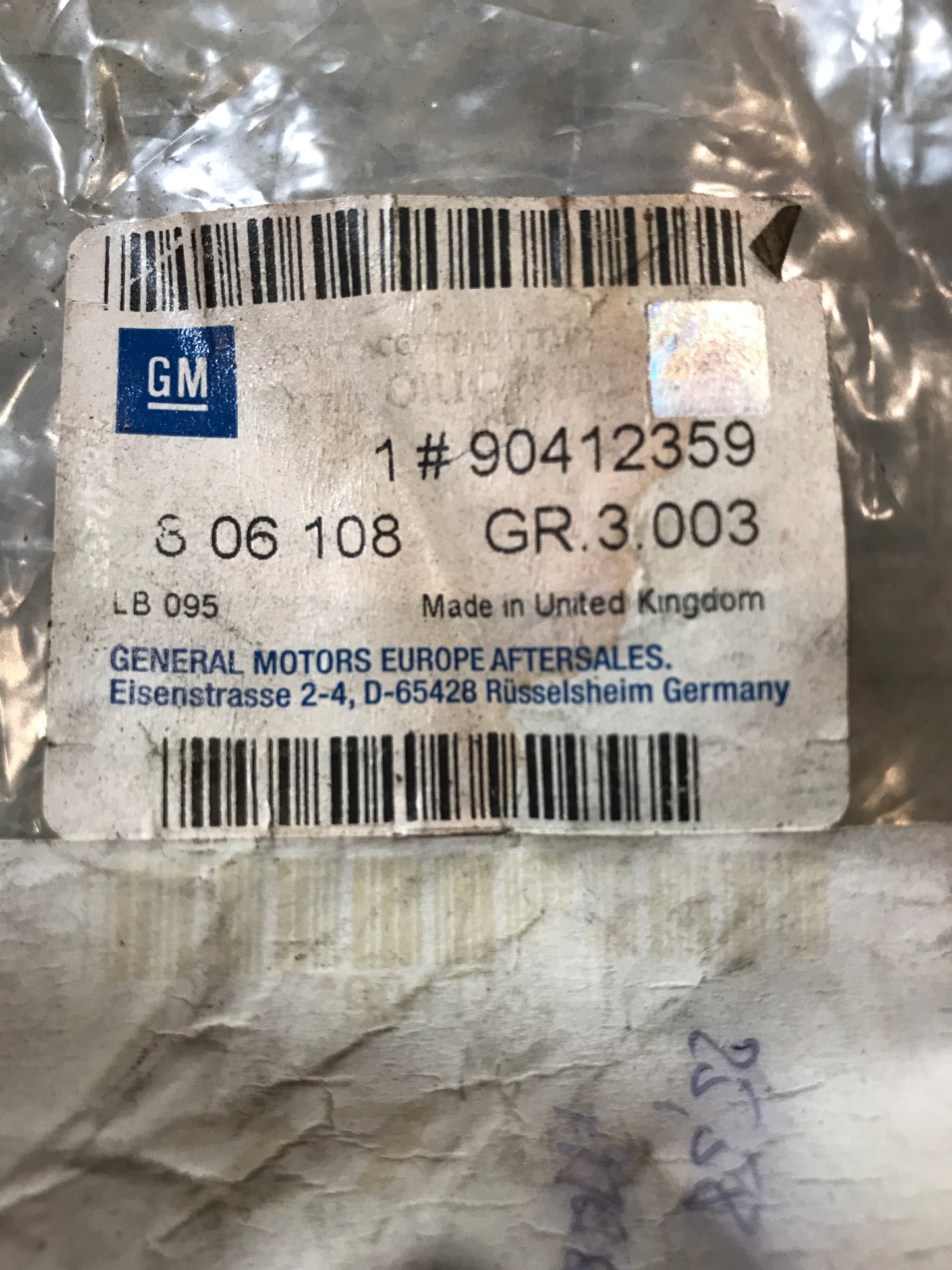 Origianal Opel Kadett E Caravan Kraftstoffschlauch NEU