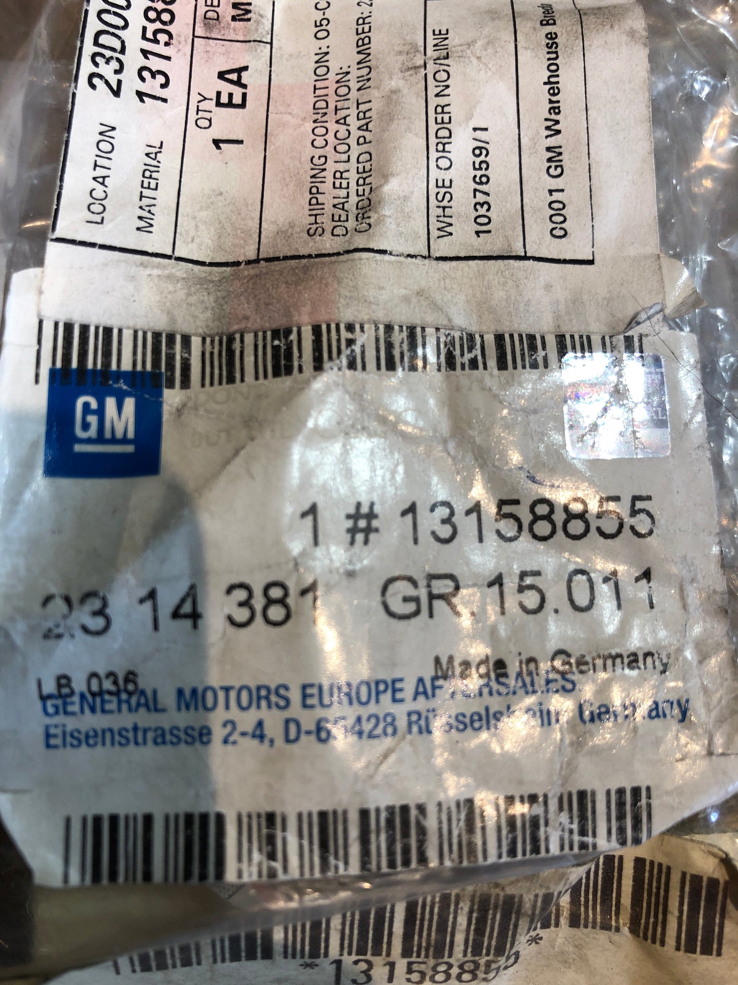 Original GM Opel Astra H Blende Hintersitzrückenarretierung Neu