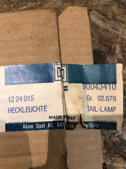 Original GM Opel Rekord E Set Rückleuchten links/rechts (Carello) rot Neu