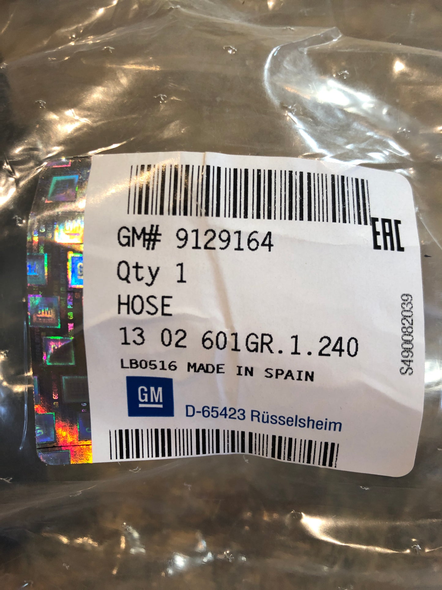 Original GM Opel Astra Zafira Schlauch Verbindung Hülle Oberladeluftkühler Neu