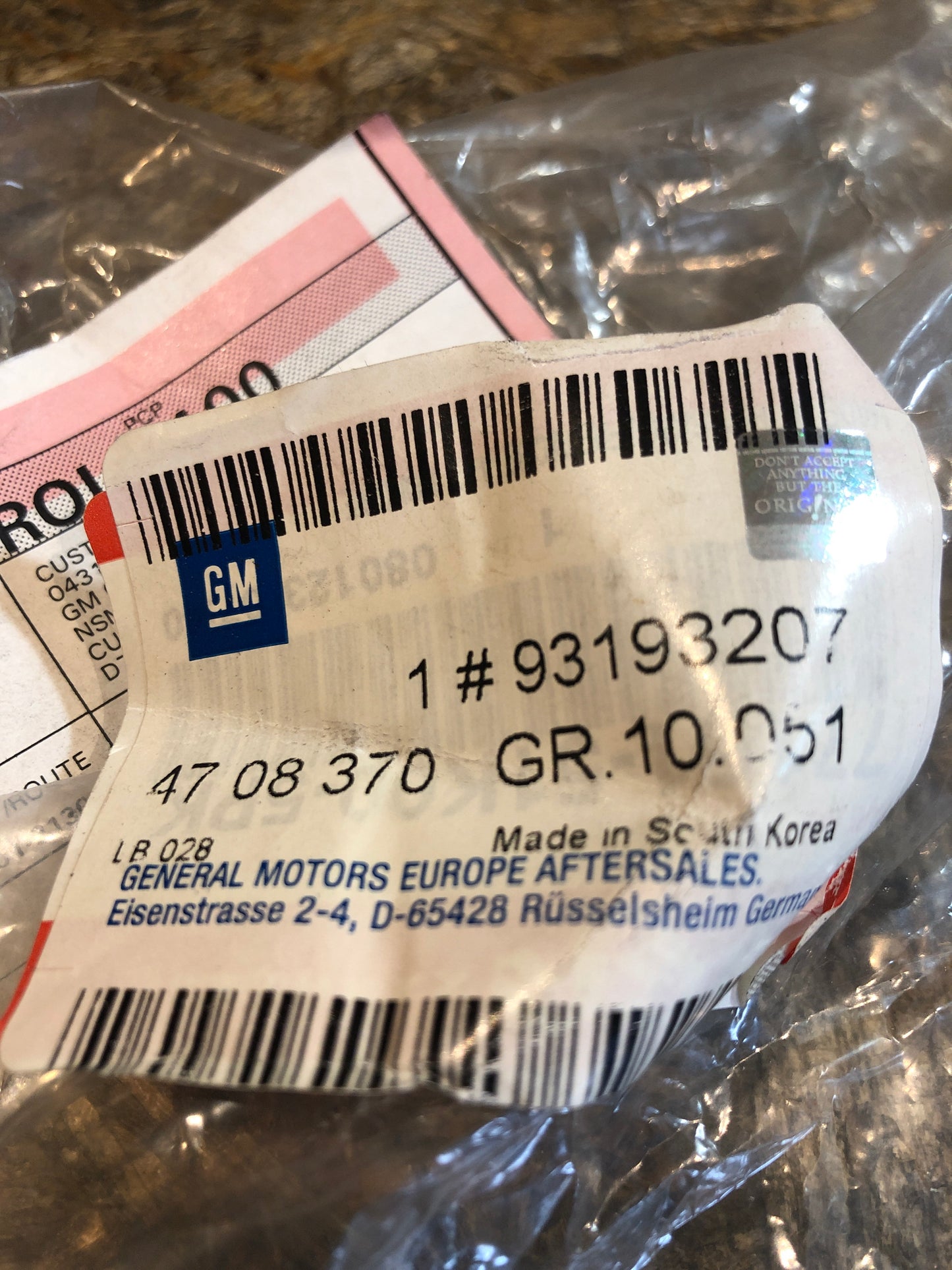 Original GM Opel Agila B Blende, Säule Karosserie vorne außen rechts Neu