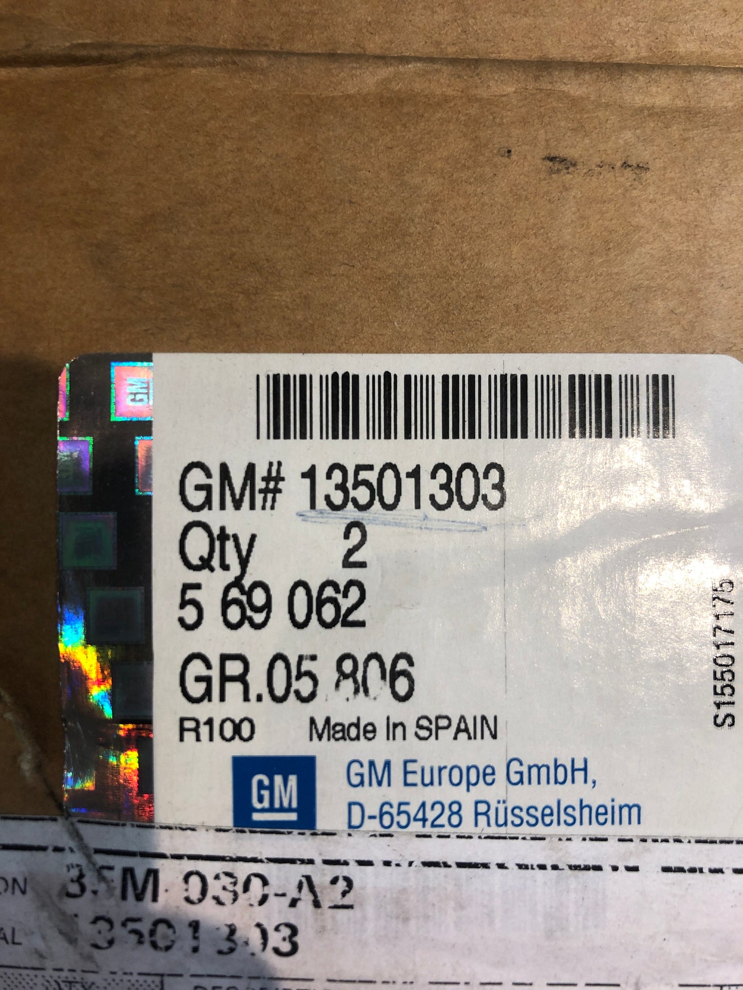 Original GM Opel Insignia A Schrägheck Chevrolet Malibu 8 Bremsscheibensatz Hinterachse belüftet Neu