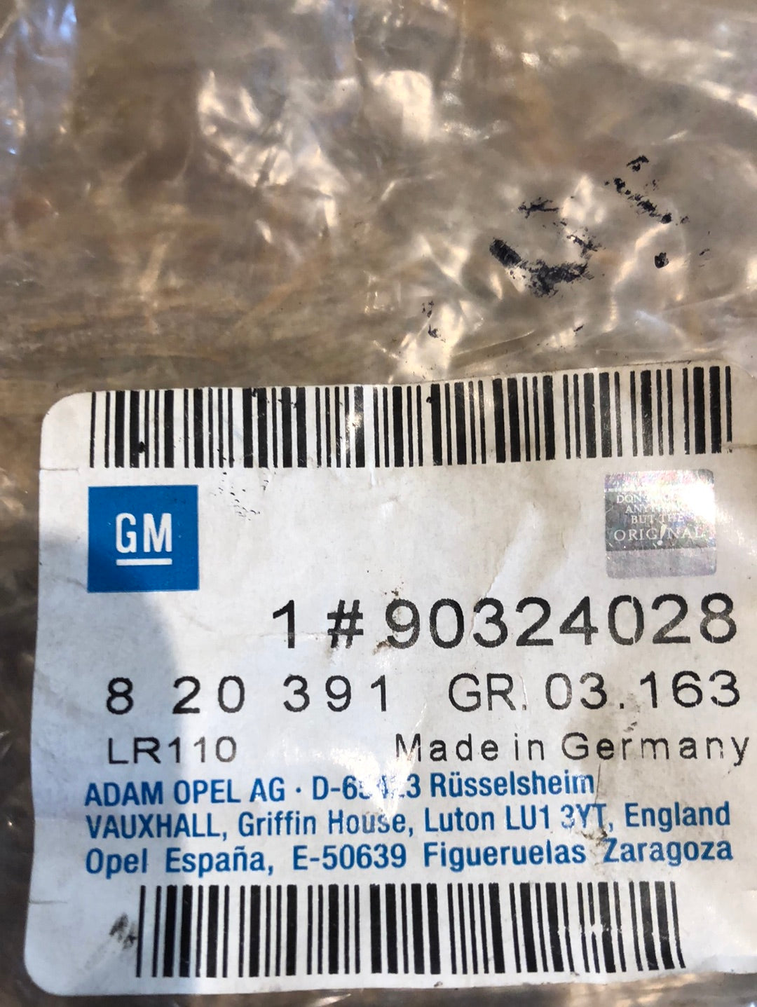 Original GM Opel Omega A Schlauch Kraftstoffpumpe Neu