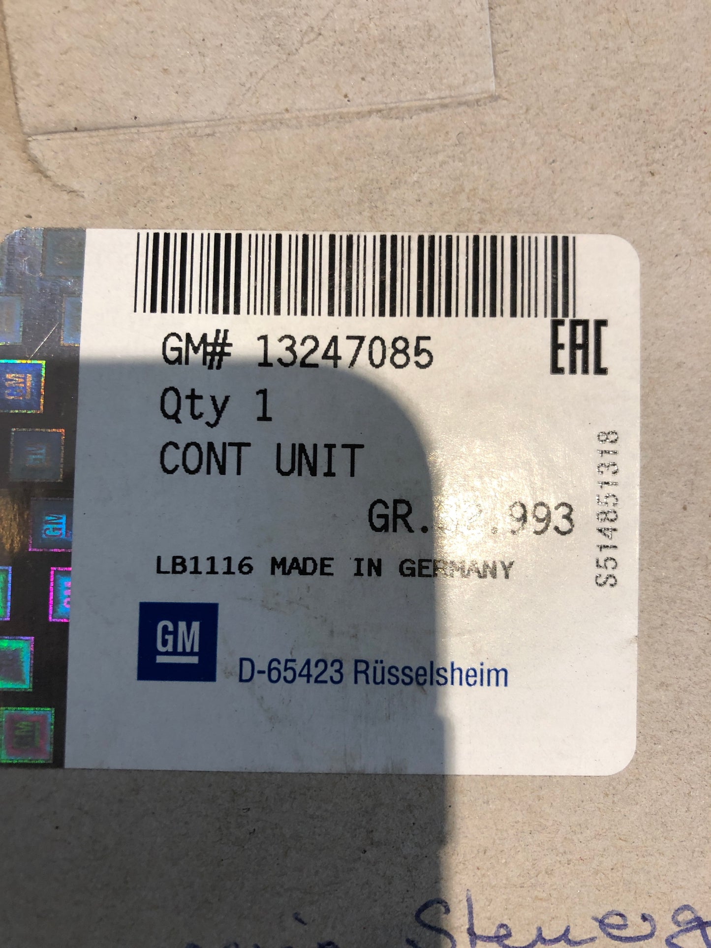 Original GM Opel Tigra B Meriva A Corsa C Steuergerät Neu