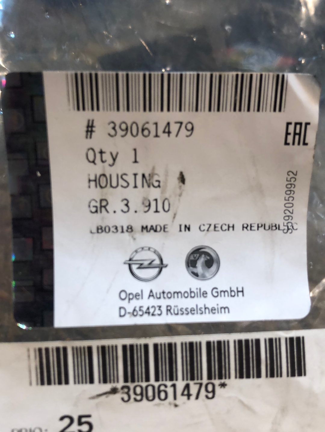 Original GM Opel Astra K Gehäuse Tankstutzen Tankklappe Neu