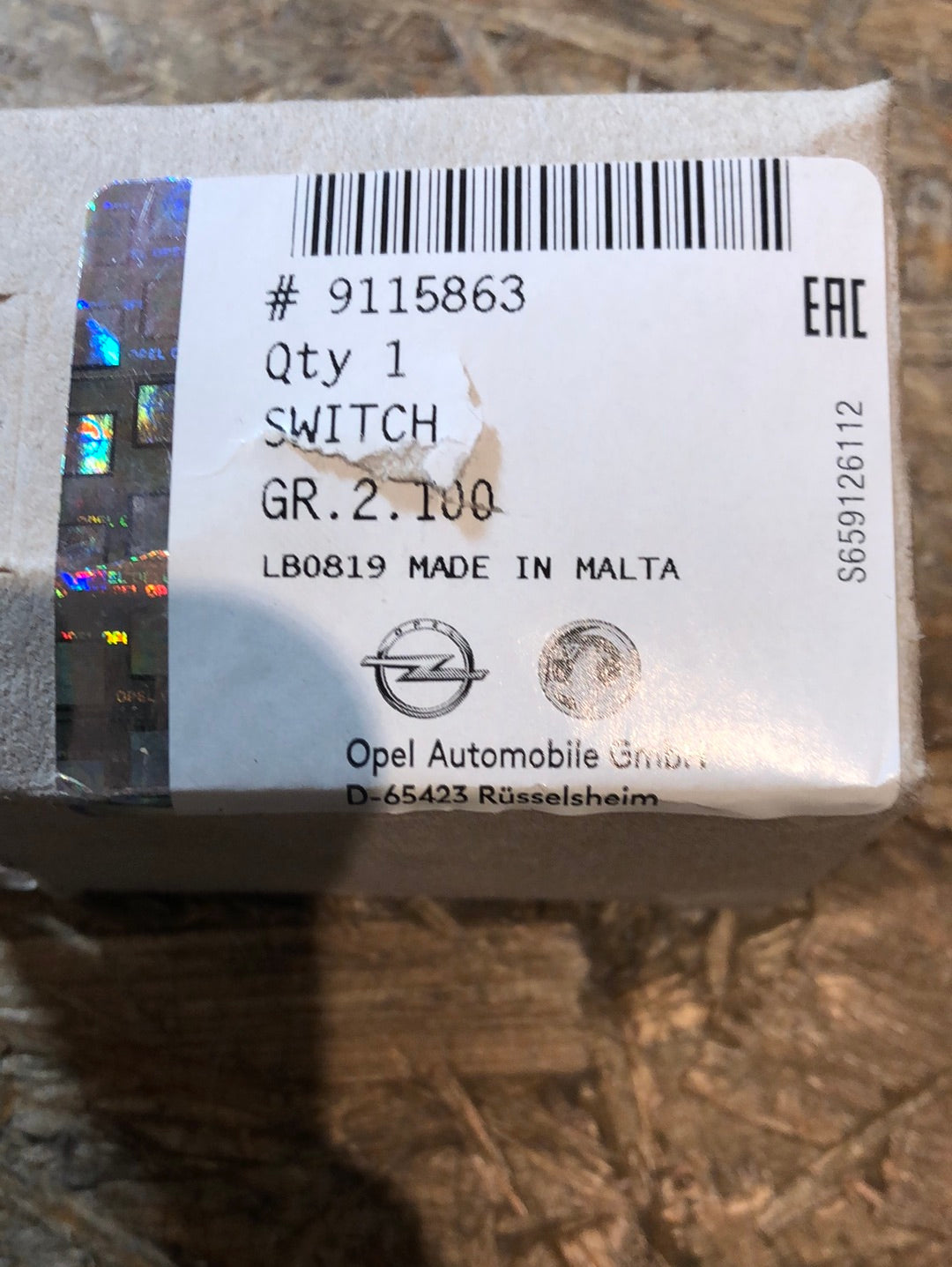 Original GM Opel Corsa C Schalter Zündung Start Neu