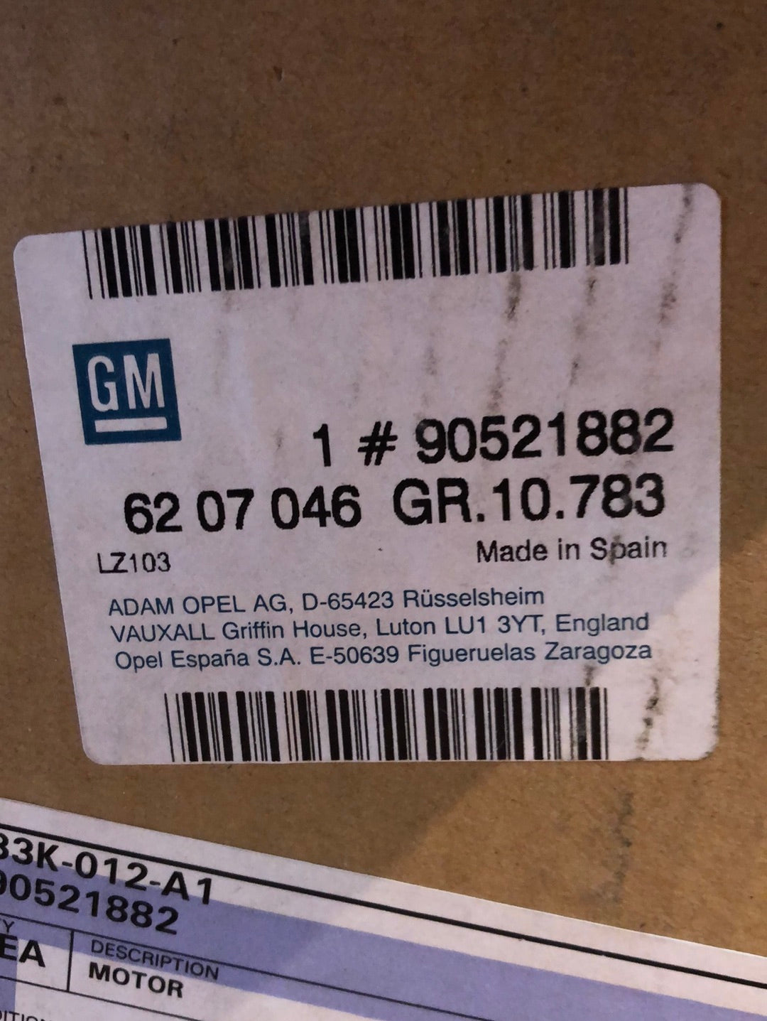 Original GM Opel Astra G Fensterhebermotor vorne rechts Neu