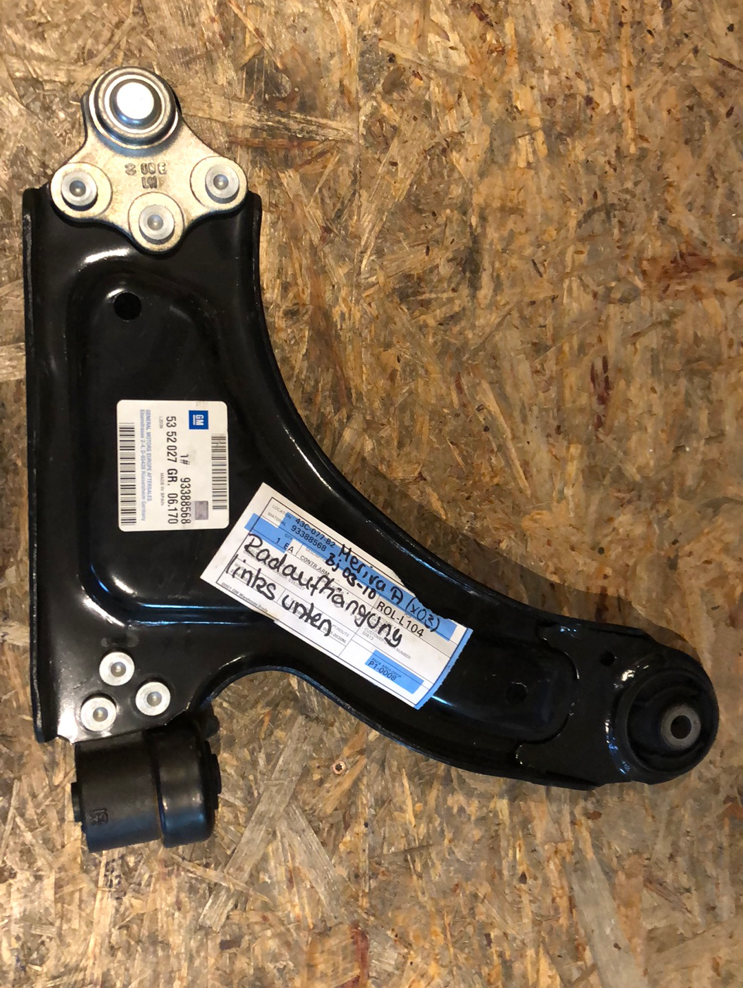 Original GM Opel Meriva A (X03) Bj. 03-10 Radaufhängung Links Unten Neu