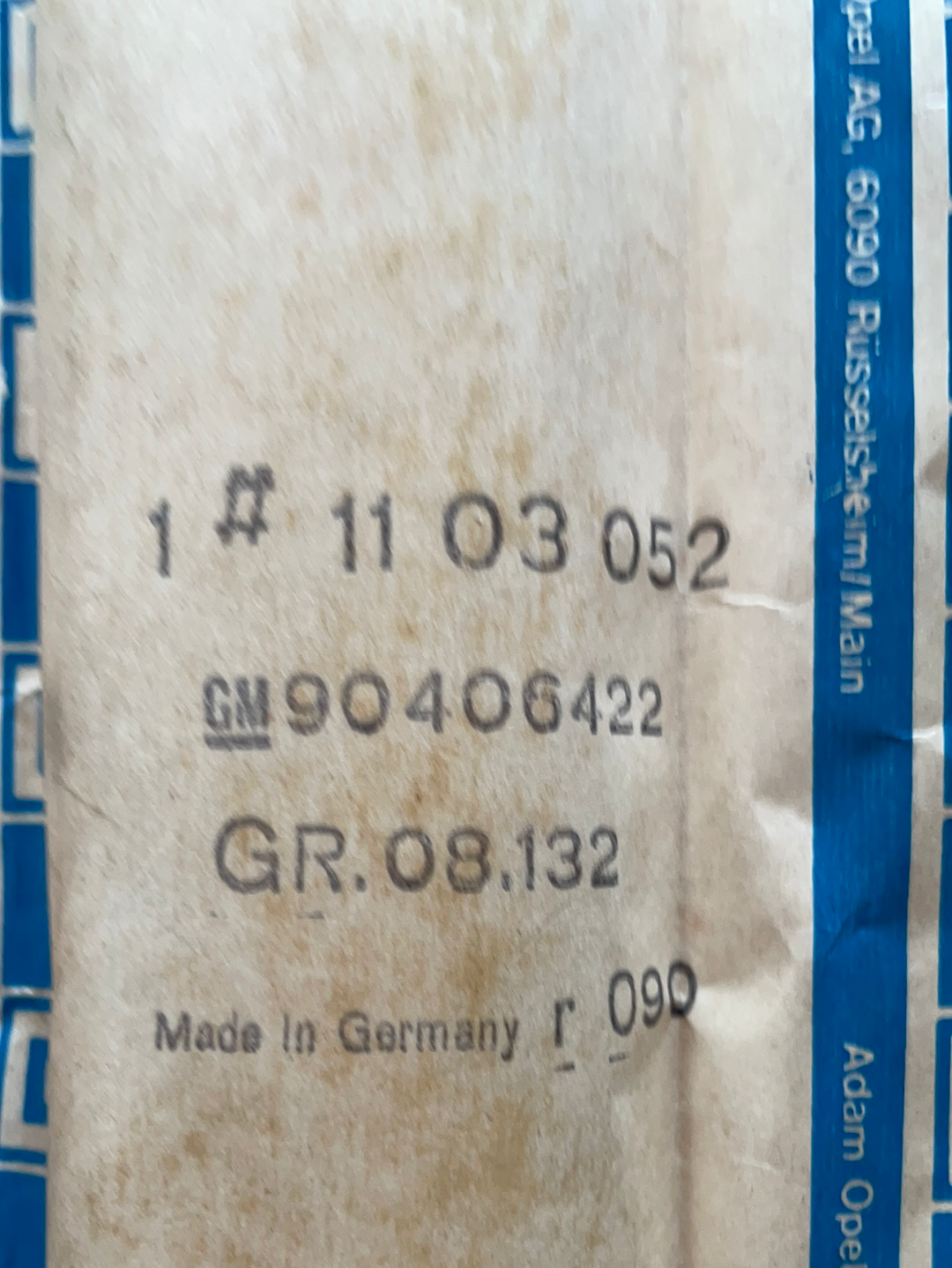 Original GM Opel Omega A Schutzzierleiste Kotflügel vorne rechts schwarz Neu
