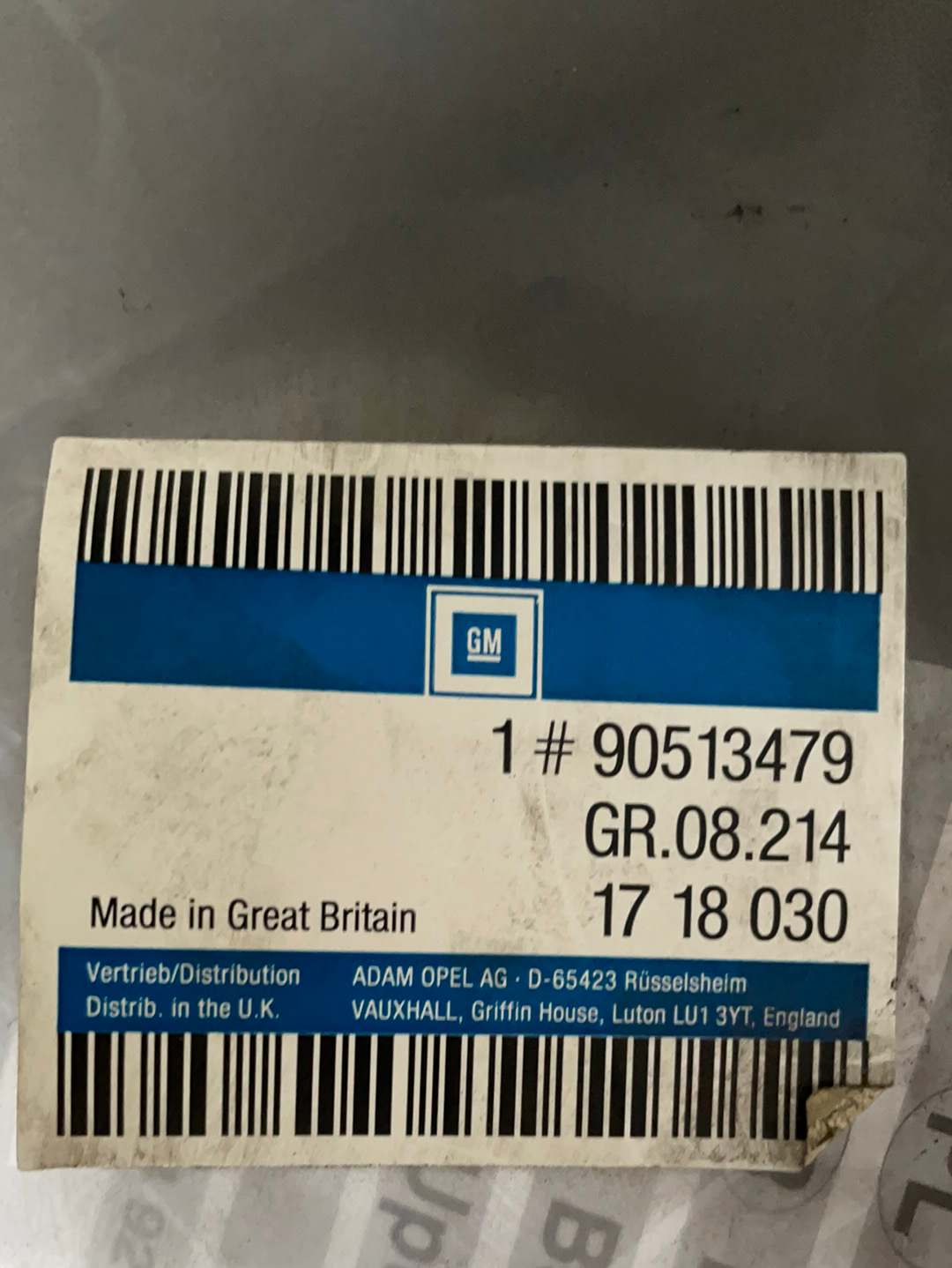 Original GM Opel Vectra B Schmutzfänger hinten Neu