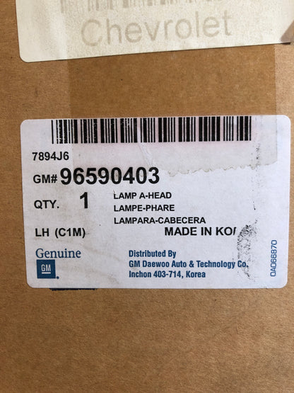 Original GM Daewoo Matiz Scheinwerfer links Neu