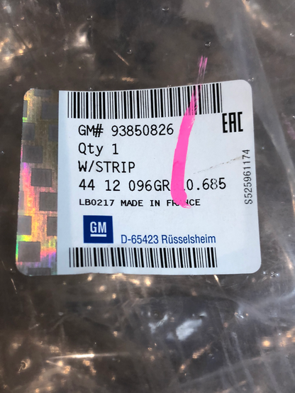 Original GM Opel Vivaro Gummiabdichtung Türfenster Vorne Links Oben Neu