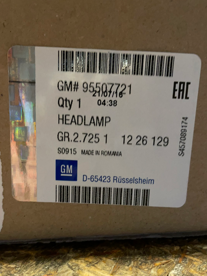 Original GM Valeo Scheinwerfer Fahrtrichtung links H1/H9B mit elektrischer Leuchtweitenregulierung Neu