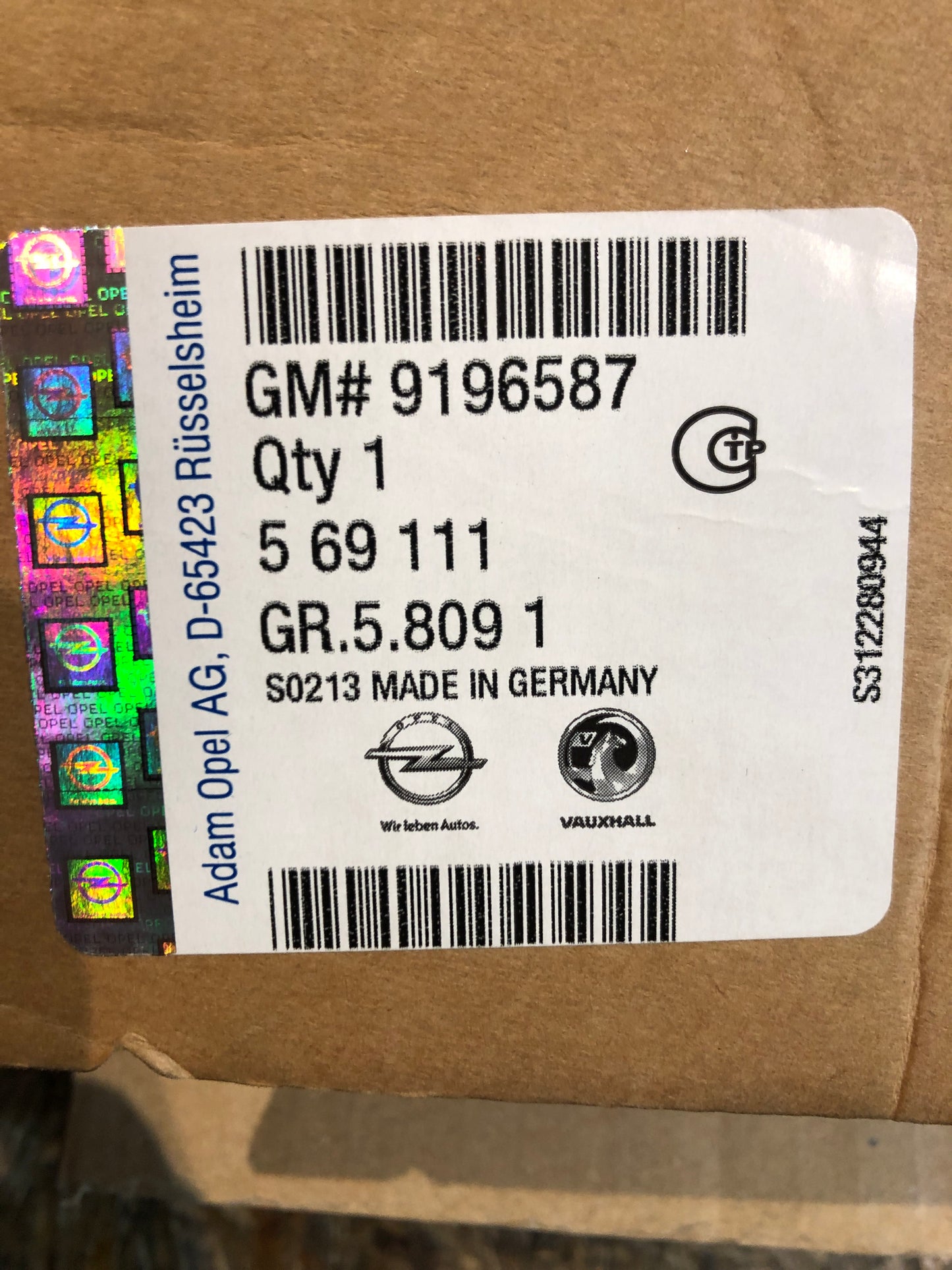 Original GM Opel Astra G/H Zafira A Bremsscheibensatz Neu