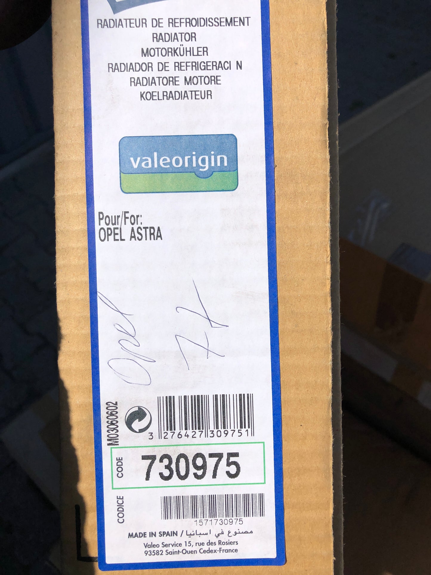 Valeo Opel Astra Kühler Neu