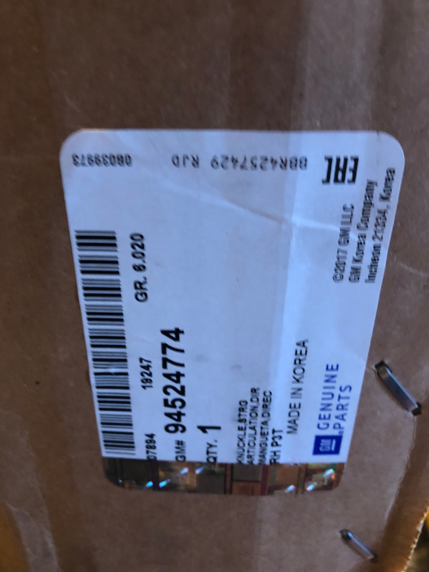 Original Opel Mokka X Achsschenkel vorne rechts Neu