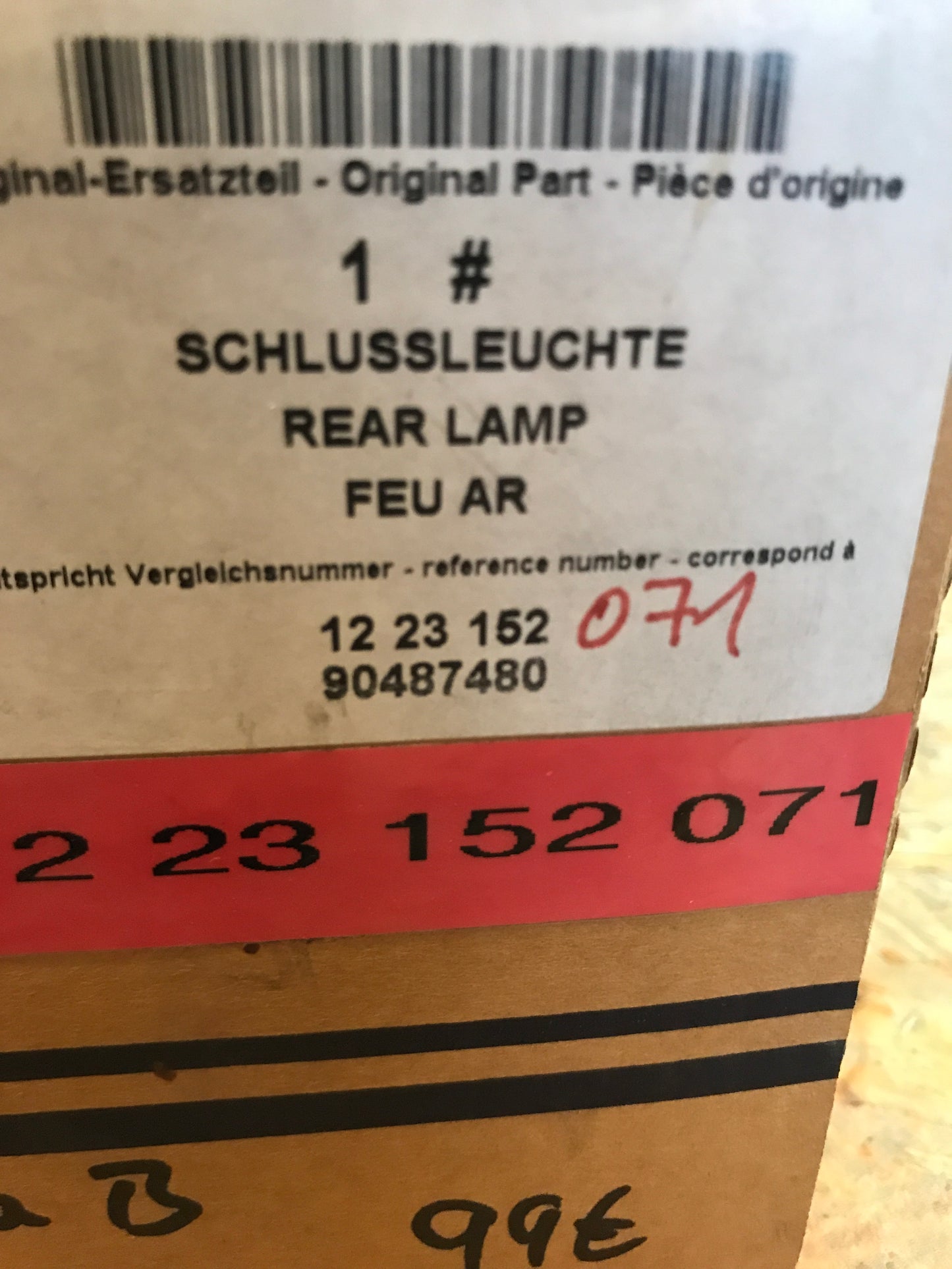 Original Opel Omega B Rücklicht Rechts NEU