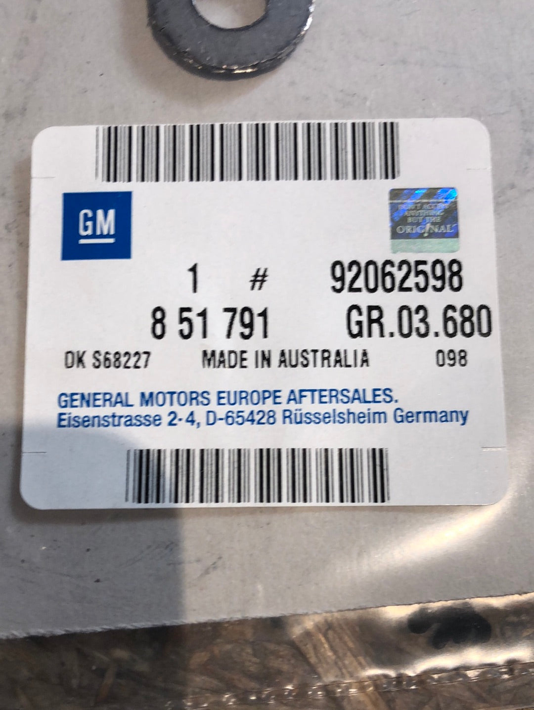 Original GM Opel Astra F Frontera Dichtung Abgasrückführungsventil an Zylinderkopf Neu