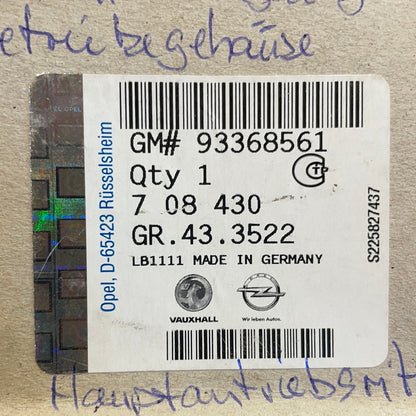 Original GM Opel Astra G Zafira H Rillenkugellager Getriebegehäuse Hauptantriebsritzel Neu