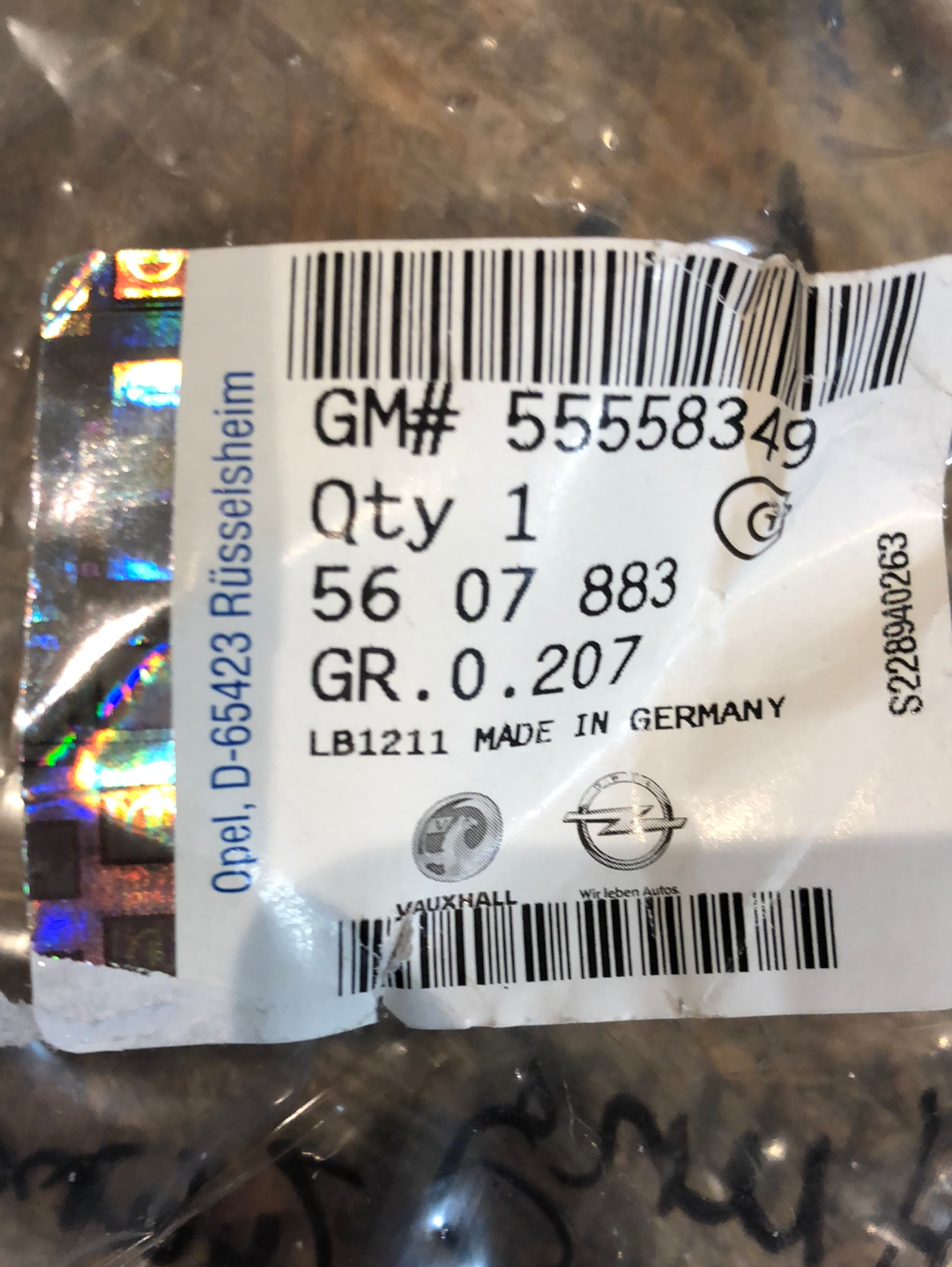 Original GM Opel Astra G Zafira A Dichtung Zylinderkopfdeckel Neu
